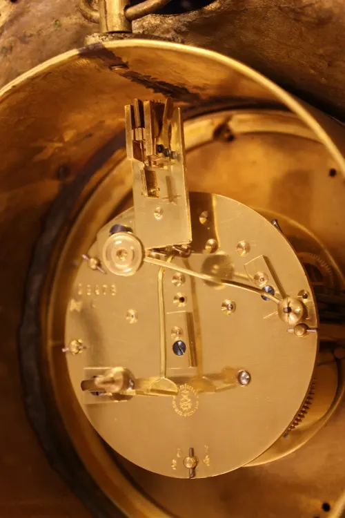 French clock movement after the repair