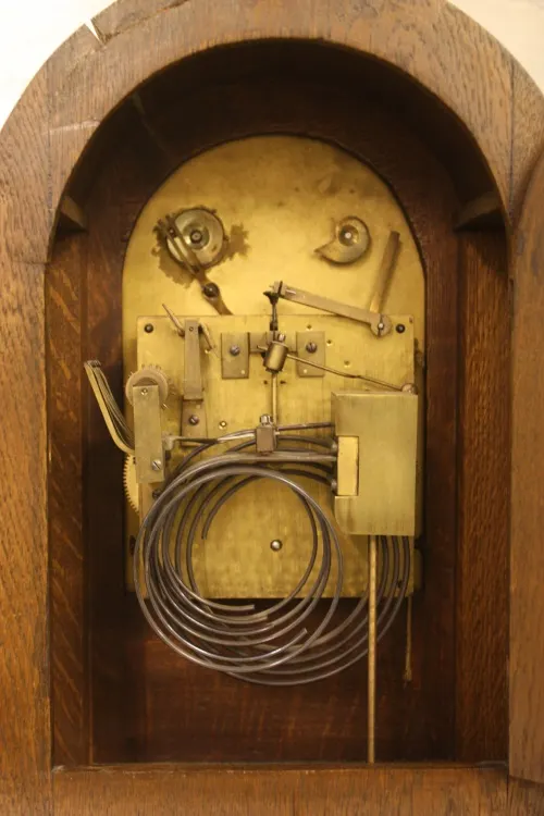 Movement of a bracket clock before the repair