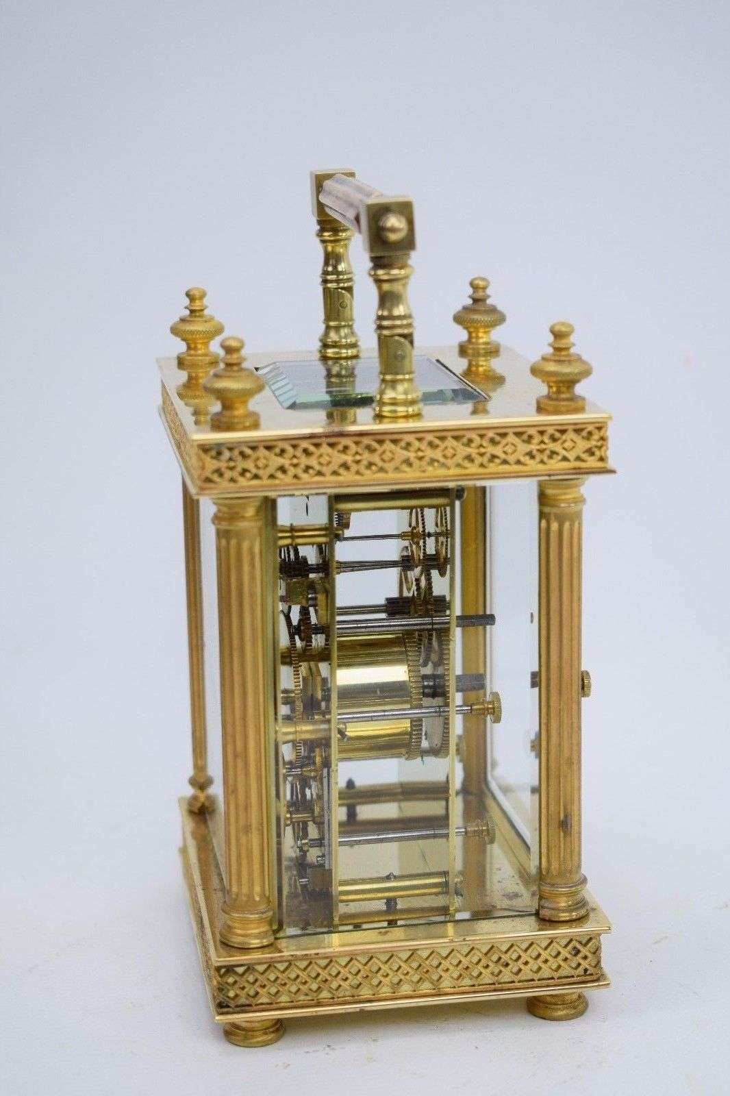 Seltene Reiseuhr mit Kalender und originaler Box Frankreich um 1880 – Detail