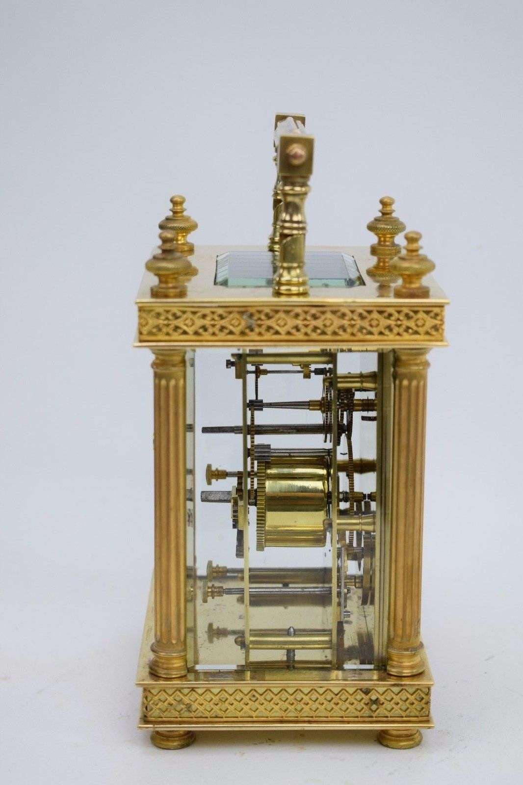 Seltene Reiseuhr mit Kalender und originaler Box Frankreich um 1880 – Detail