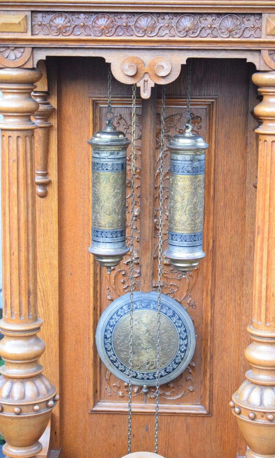 Imposante deutsche Gründerzeit Freischwinger Standuhr um 1880 k. Lenzkirch Lfs – Detail