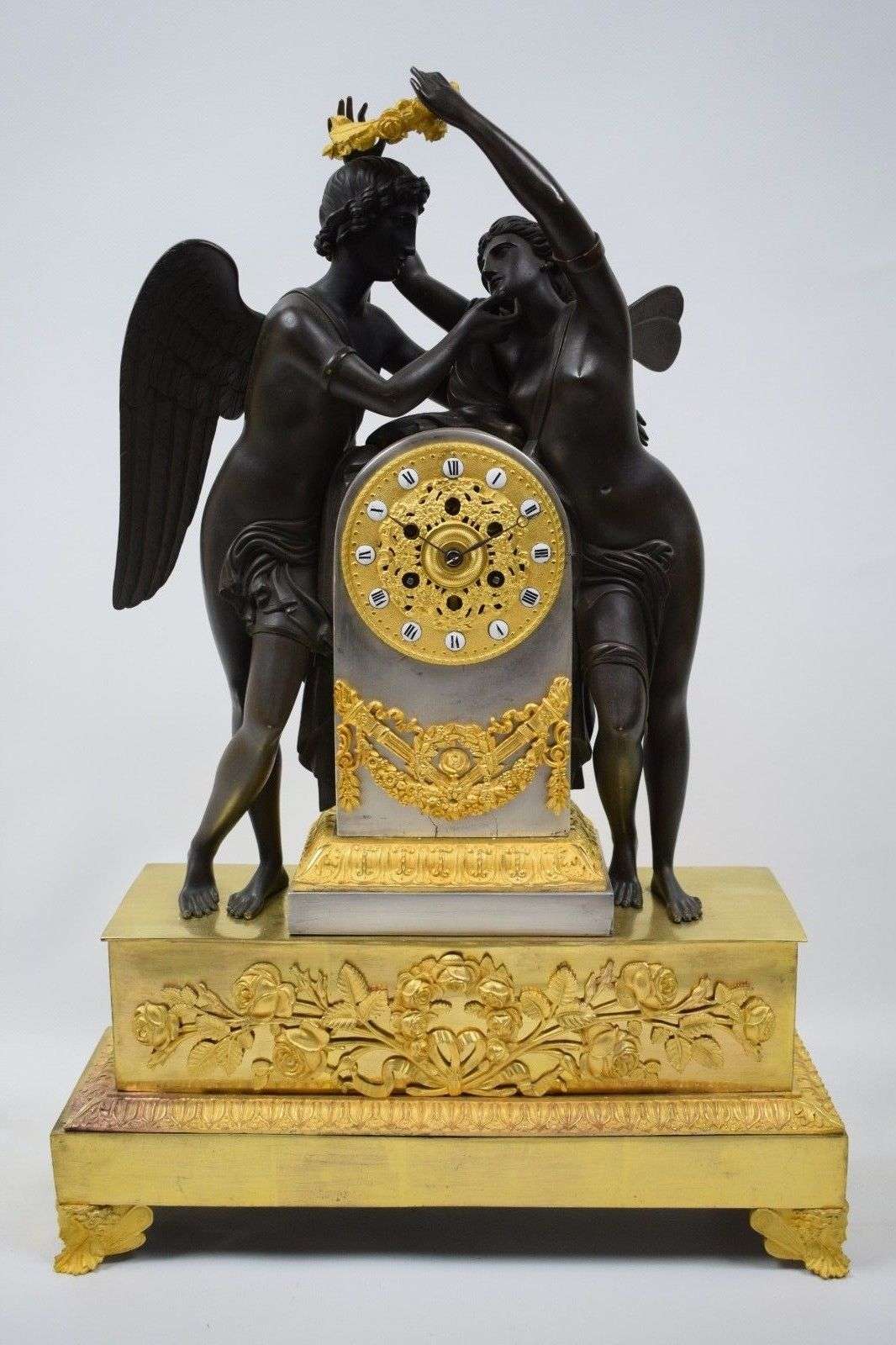 Große Empire Pendule Amor und Psyche Frankreich um 1810 nach P.F. FEUCHERE – Pendule Vorderseite