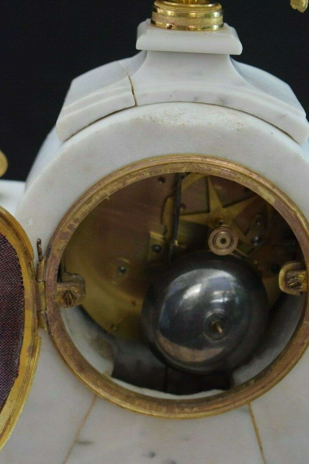 Louis XVI Pendule Kaminuhr Tischuhr Bronze und Marmor 1780 Vandersteen Brüssel – Detail