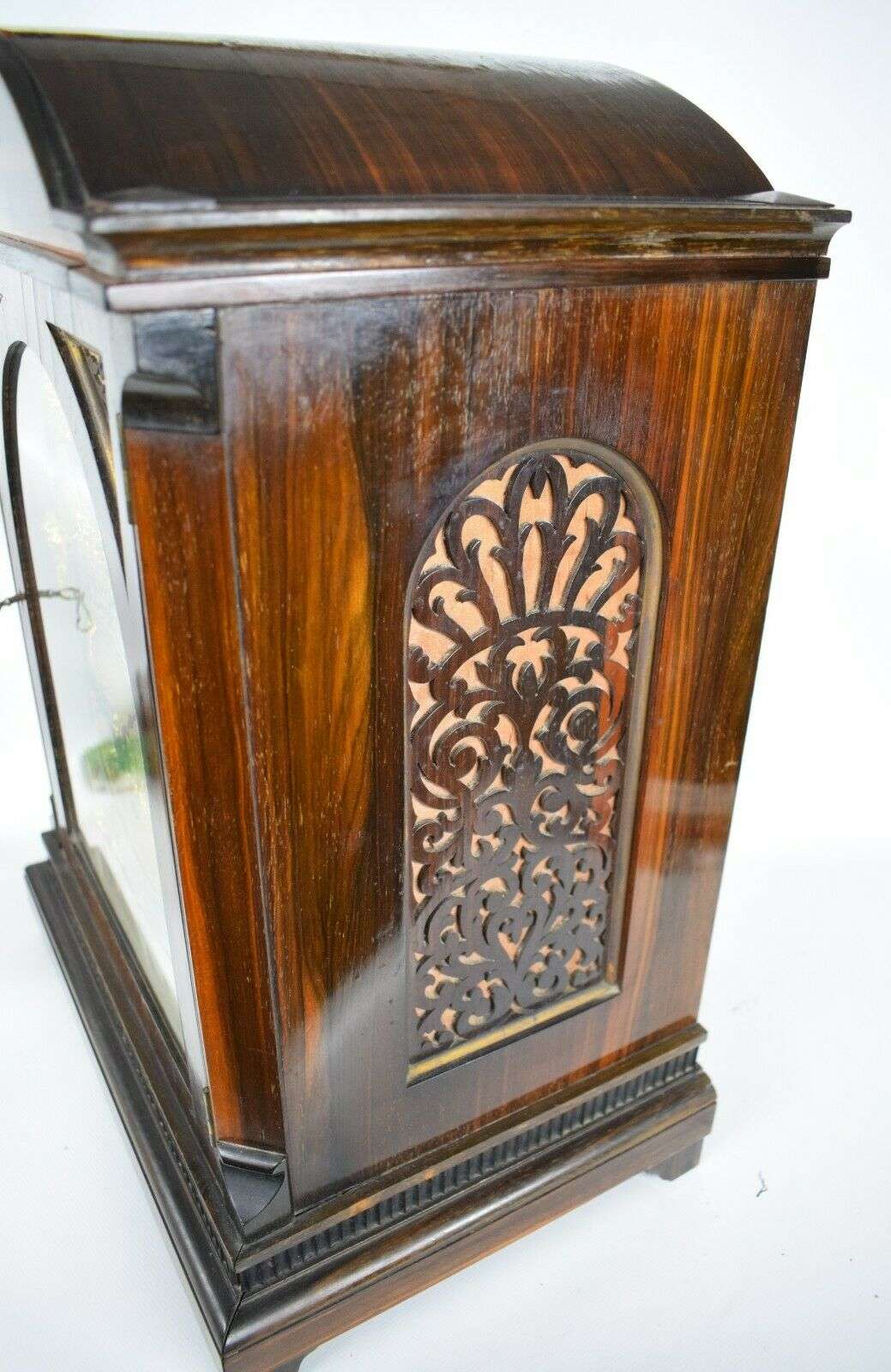 Bracket Clock Tischuhr Kaminuhr Kette Schnecke Westminster/Whittington 8 Glocken – Detail