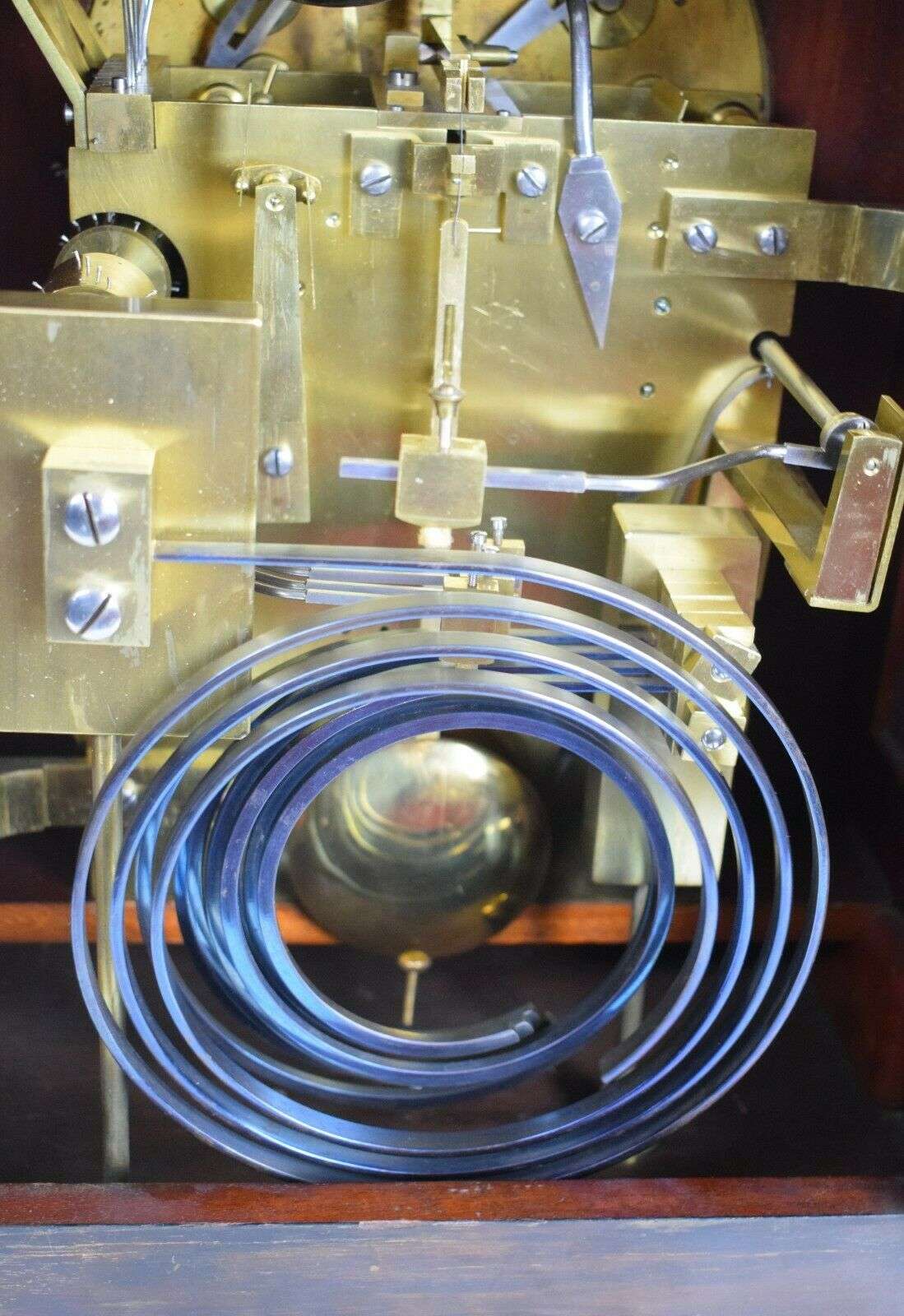 Bracket Clock Tischuhr Kaminuhr Kette Schnecke Westminster/Whittington 8 Glocken – Detail