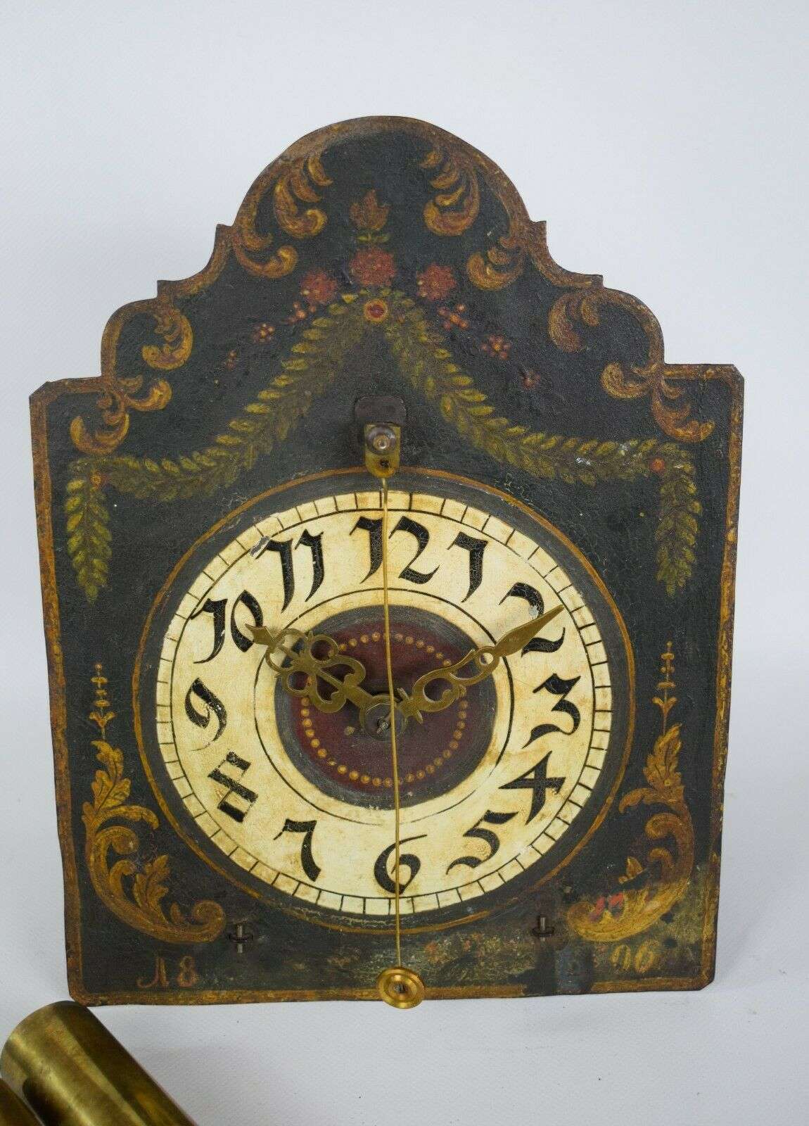 Antike Eisenuhr Vorderzappler mit Spindelhemmung und Schlagwerk um 1806 – Detail