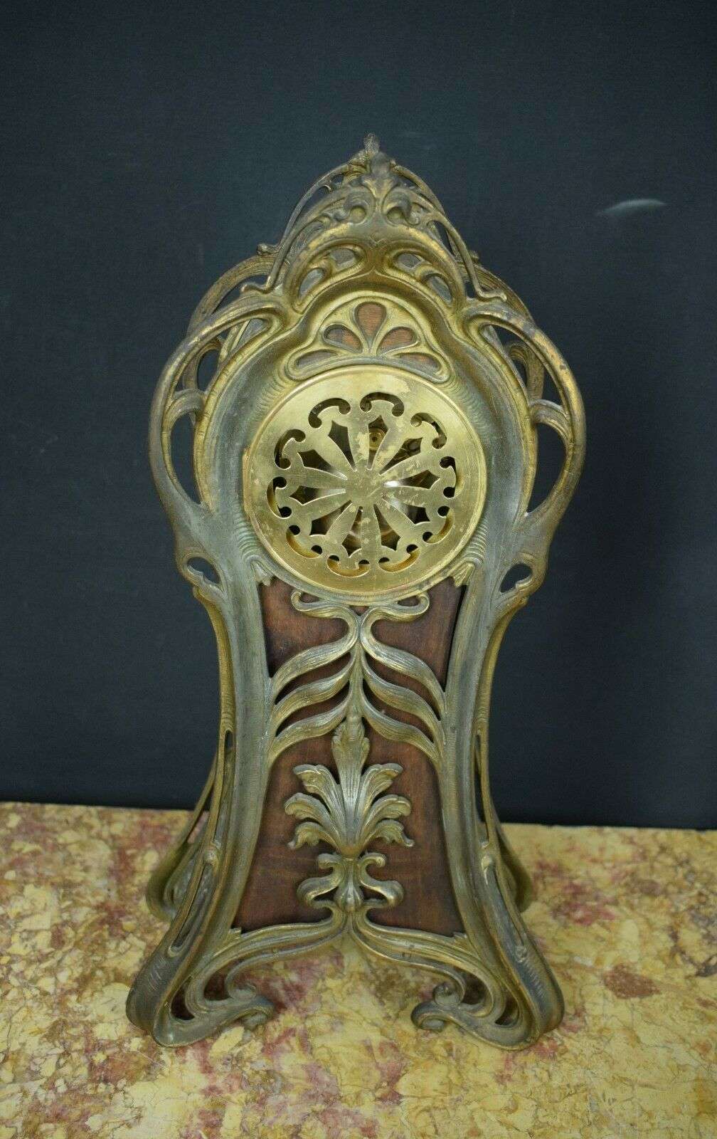 Elegante Jugenstil Art nouveau Pendule Frankreich um 1900 bez. Japy Freres – Detail