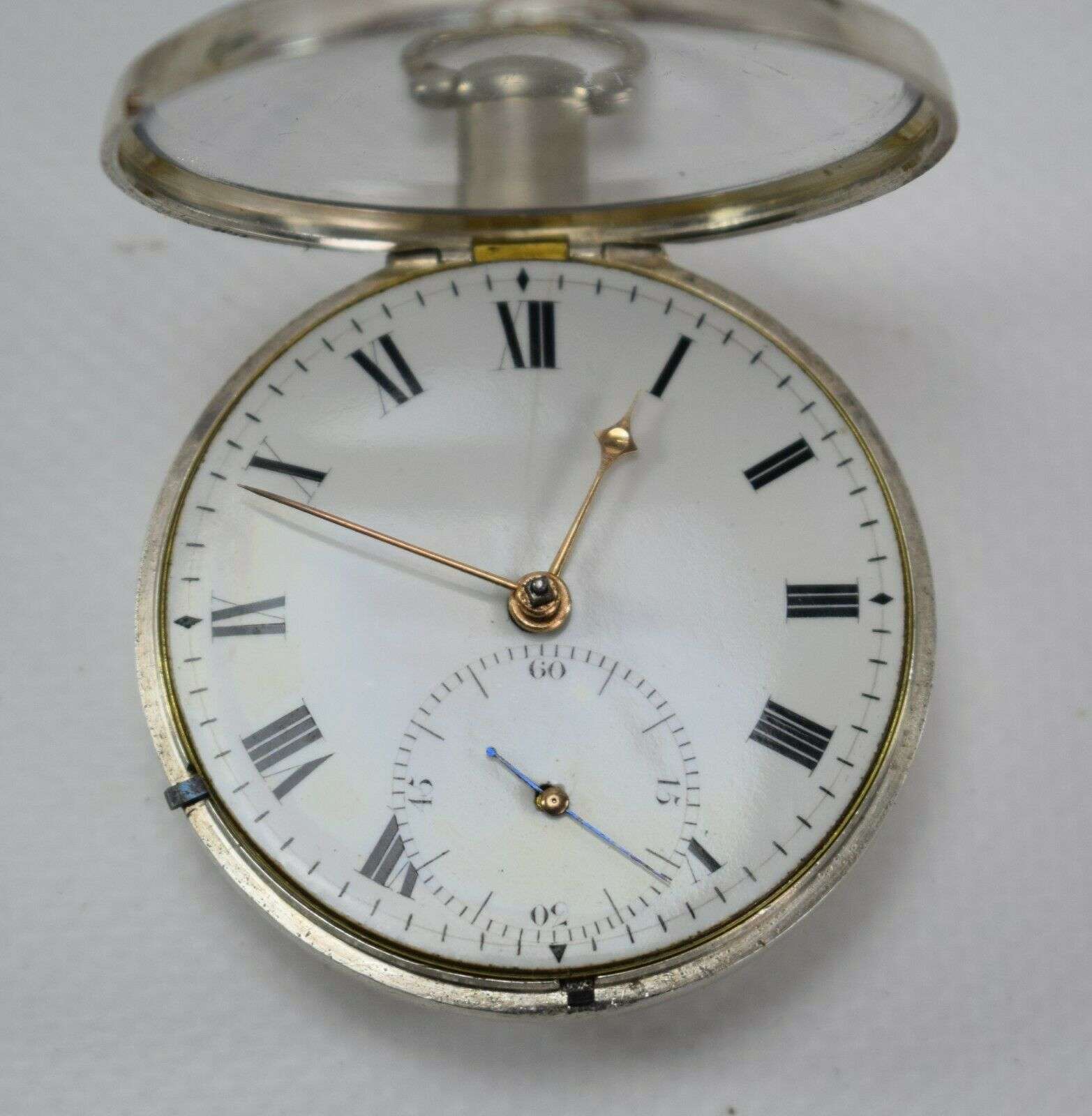 Paircase Taschenuhr mit Rack-Lever-Hemmung von 1809, läuft – Detail