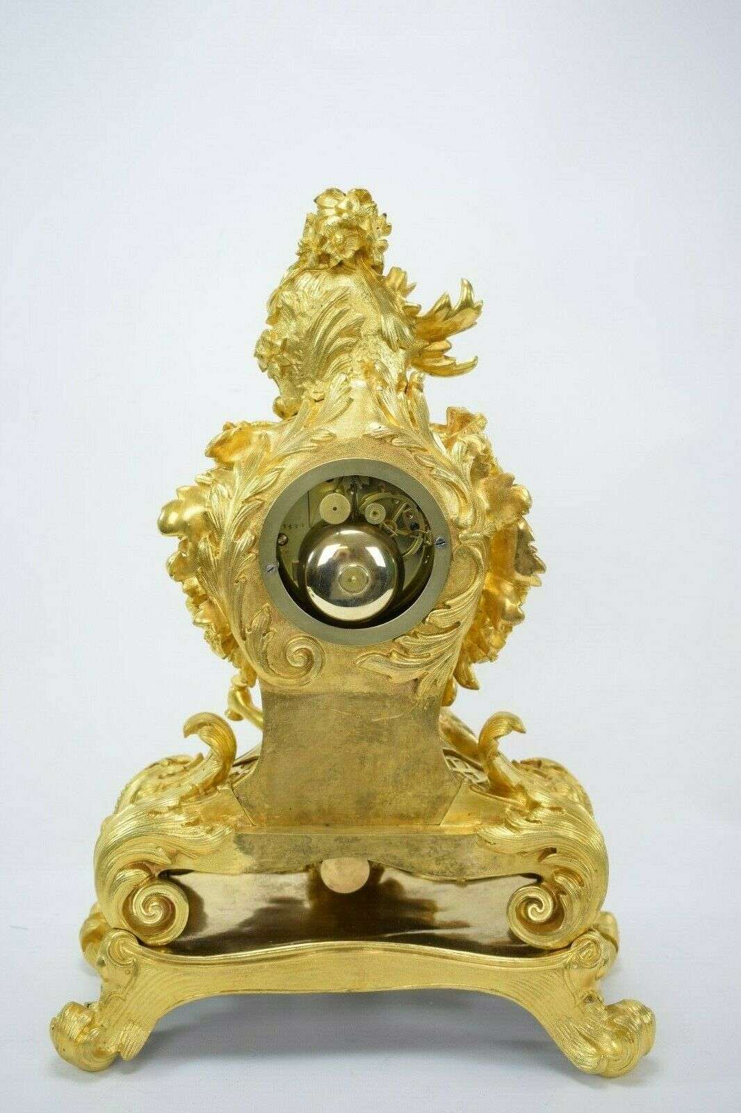 Feuervergoldete Bronze Pendule Kaminuhr Chronos Louis Philippe um 1845 – Detail