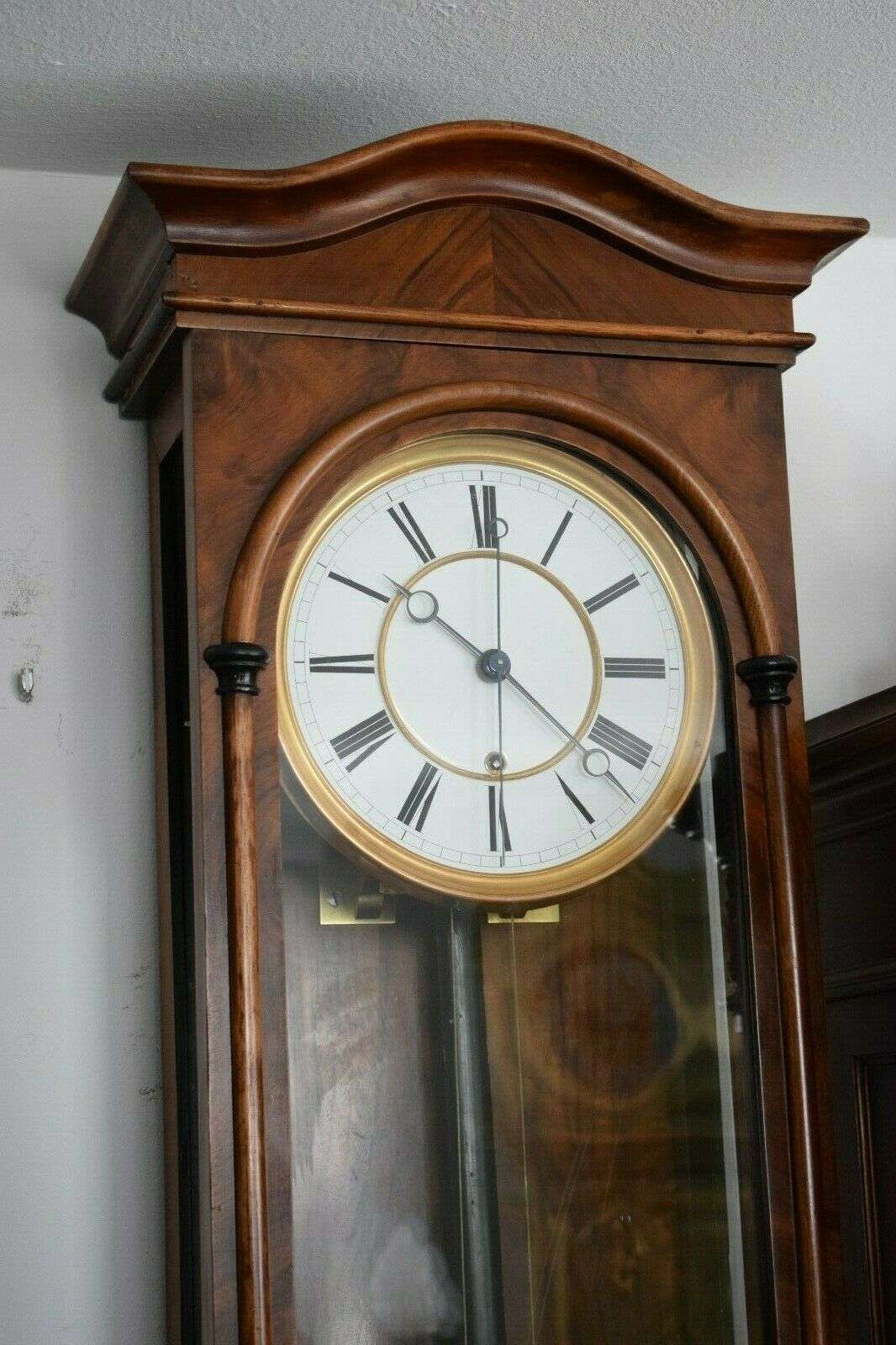 Große Sekundenpendeluhr Regulator PPU Lenzkirch um 1865 Zentralsekunde – Detail