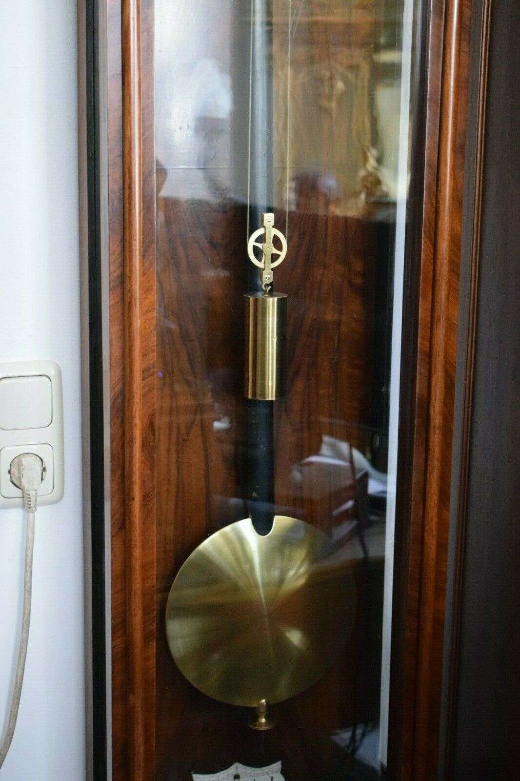 Große Sekundenpendeluhr Regulator PPU Lenzkirch um 1865 Zentralsekunde – Detail