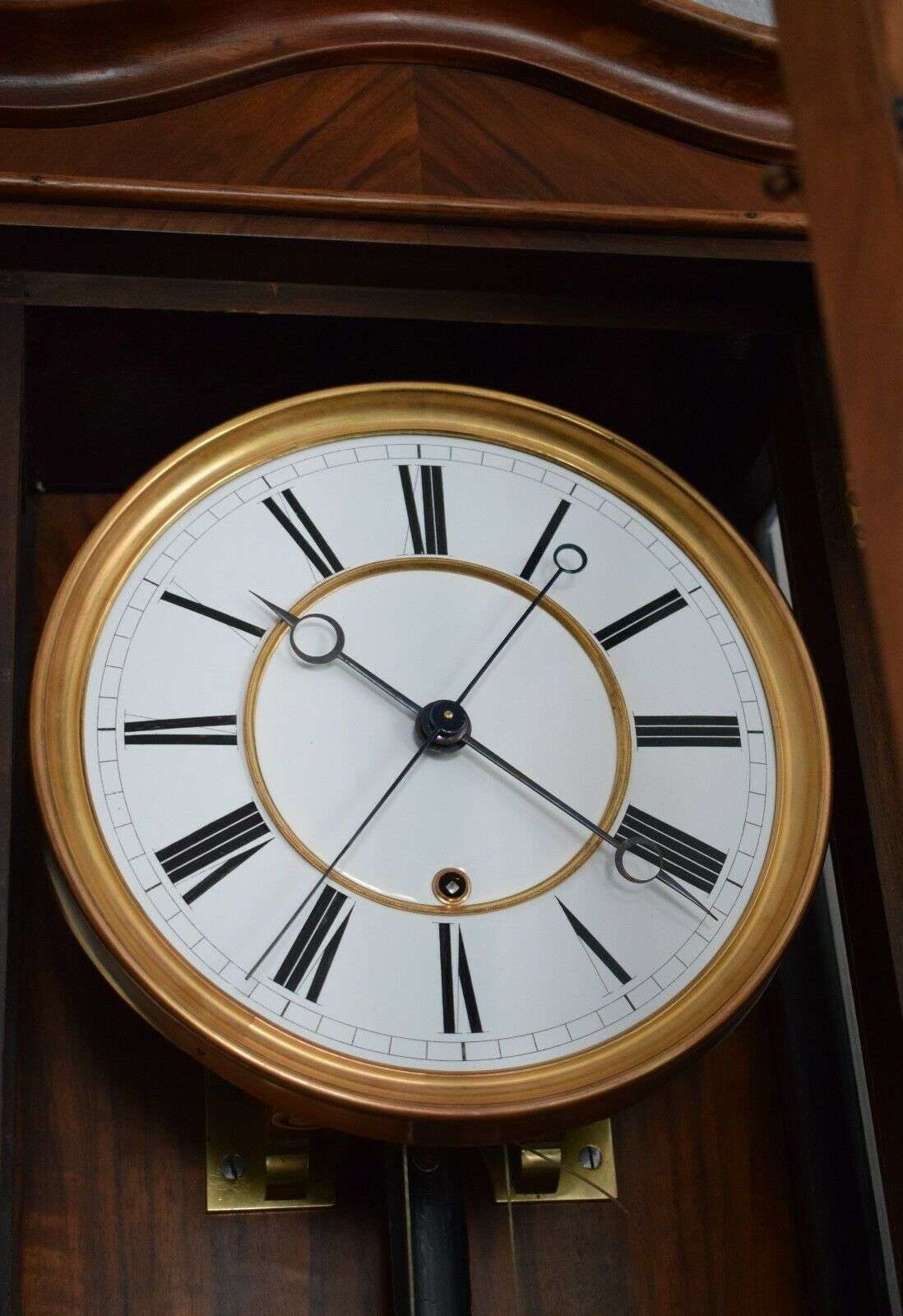 Große Sekundenpendeluhr Regulator PPU Lenzkirch um 1865 Zentralsekunde – Detail