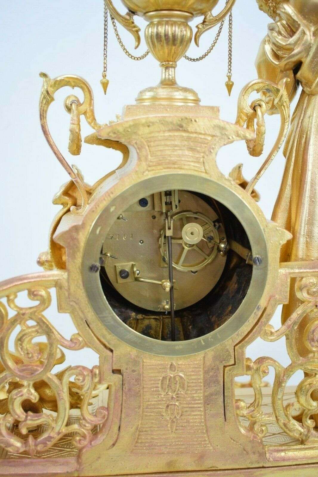 Große Historismus Gründerzeit Pendule Kaminuhr Göttin Ceres um 1870 – Detail