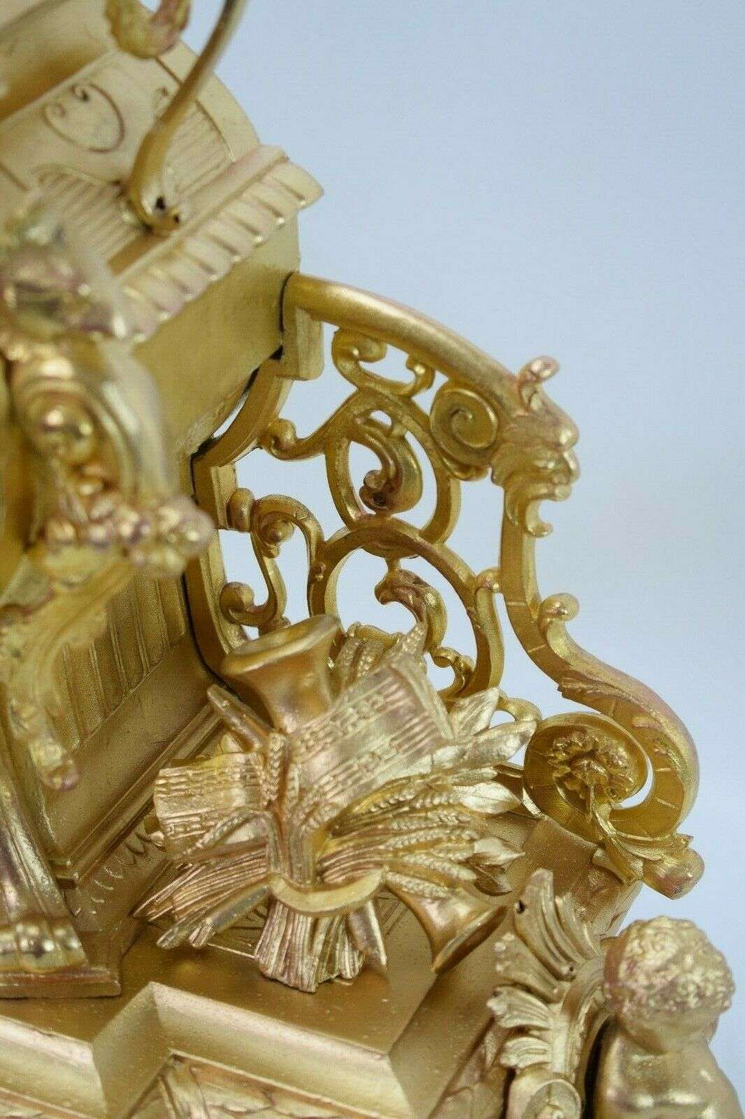Große Historismus Gründerzeit Pendule Kaminuhr Göttin Ceres um 1870 – Detail