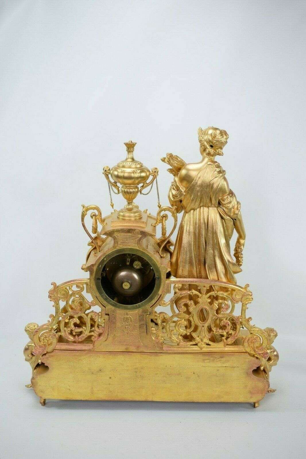Große Historismus Gründerzeit Pendule Kaminuhr Göttin Ceres um 1870 – Detail