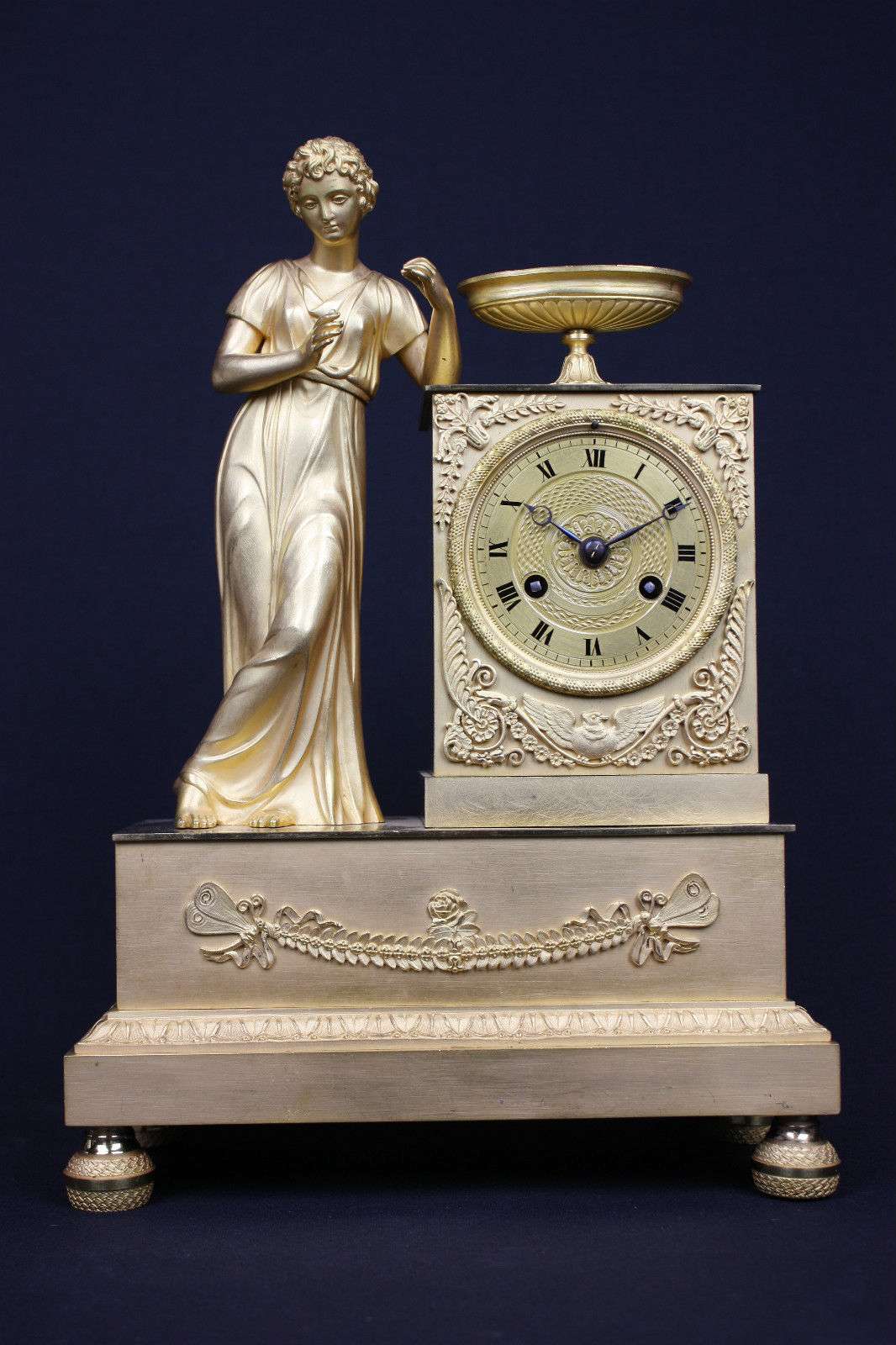 Gilt Paris Empire Pendulum Allegory of Wisdom by 1818 – Pendule vorn