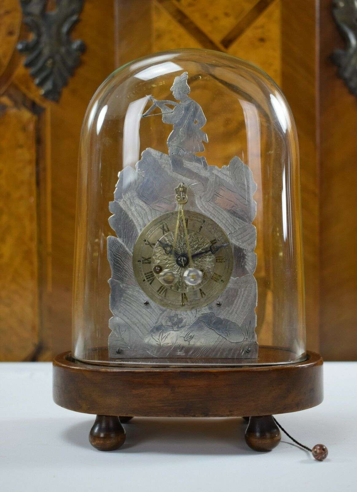 Doppelzappler mit seltener Hemmung u. Schlagwerk Wien um 1850 – Vorderansicht