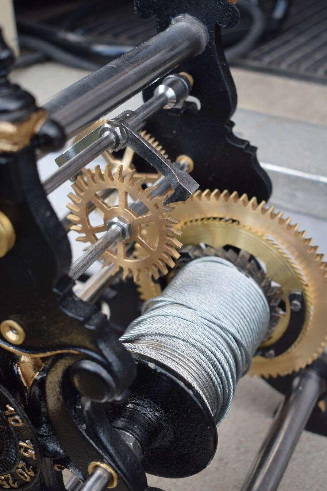 originale kleine Turmuhr Bahnhofsuhr von JF. Weule um 1895 – Detail