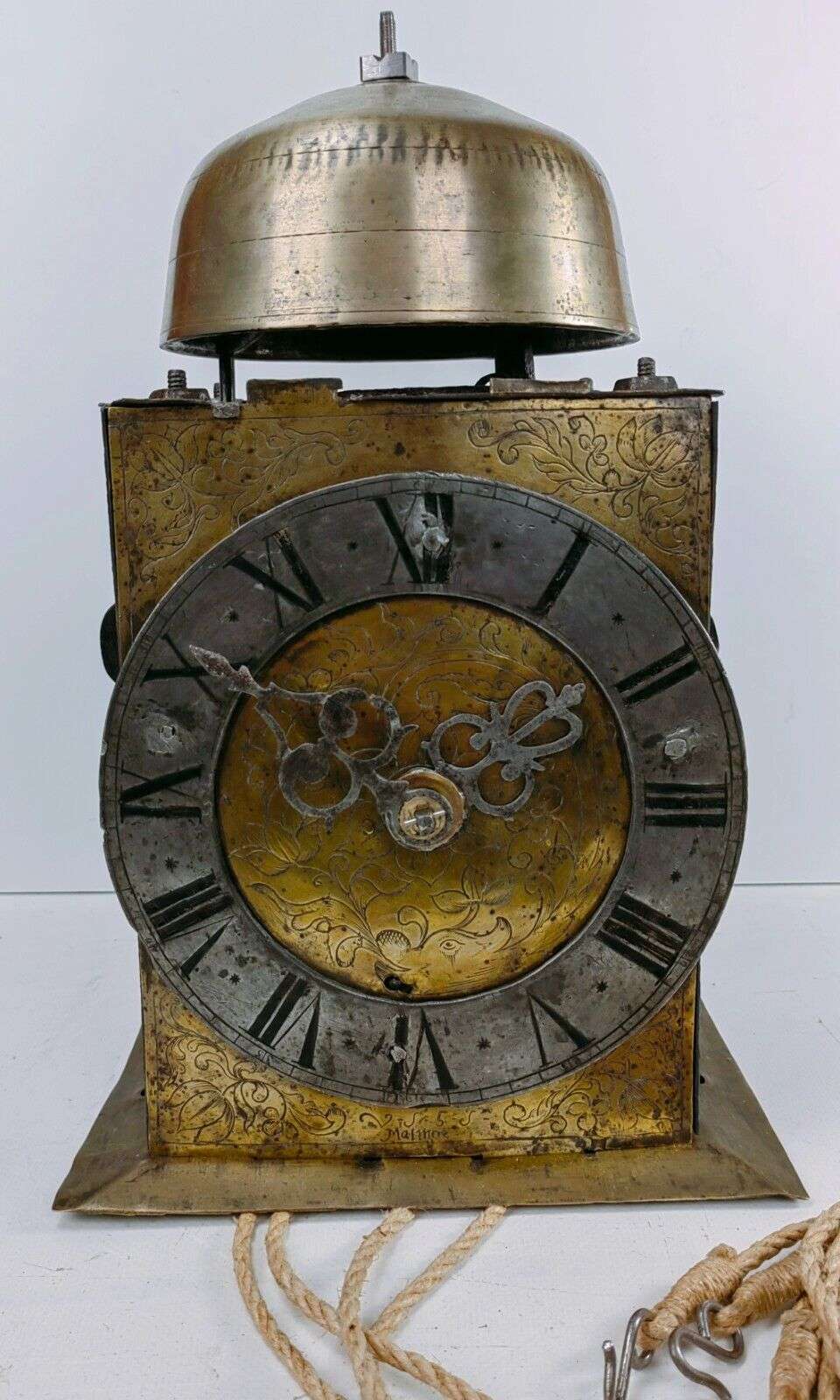 Renaissance, Barock Eisenuhr, Hinterzappler Spindelhemmung, Schweden um 1660/70 – Detail