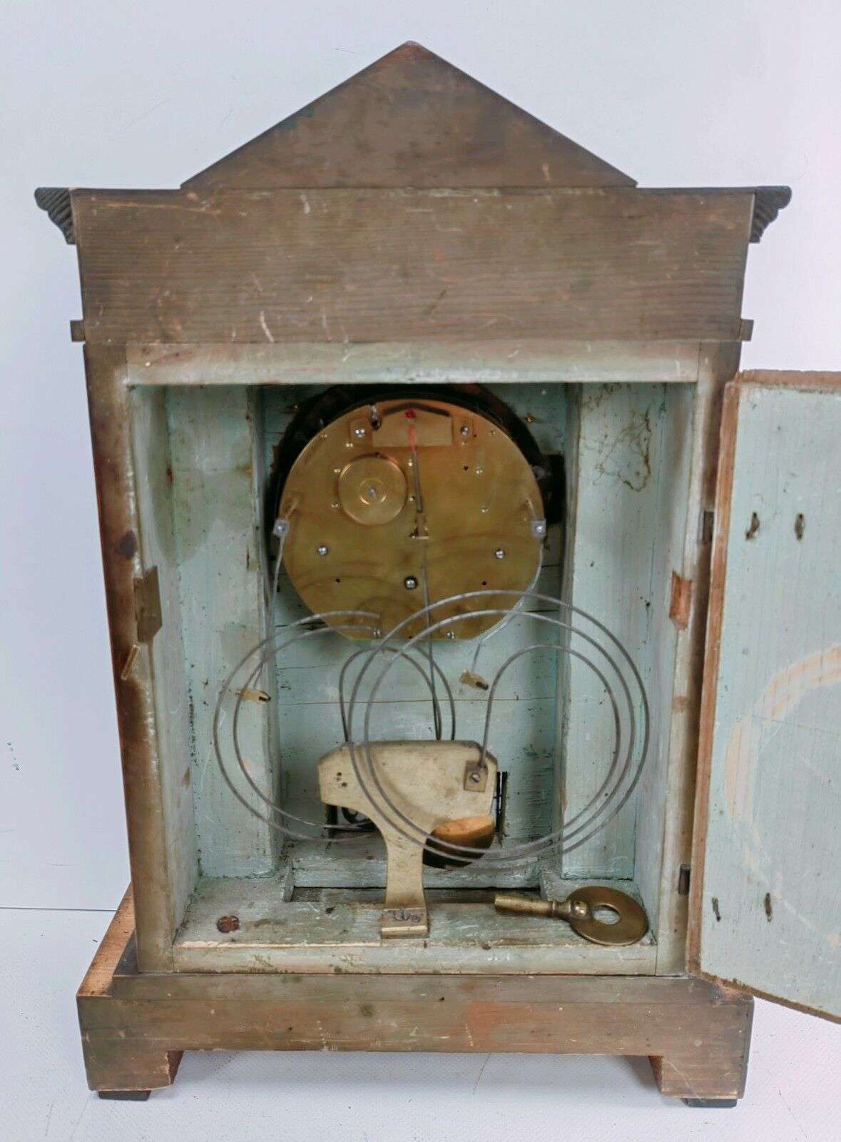 Klassizismus Pendule, Kaminuhr, Tischuhr Süddeutsch um 1820 4/4 Schlagwerk – Detail