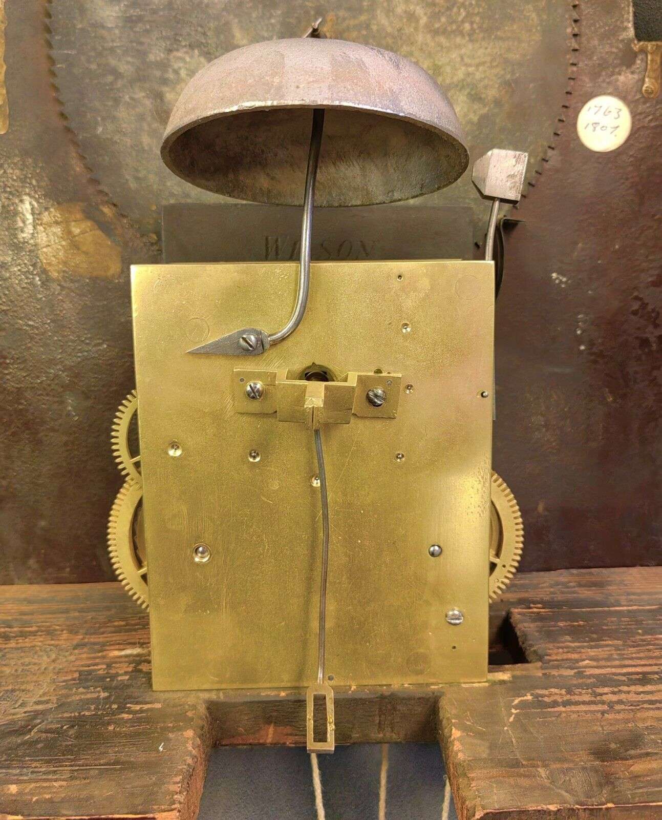 Antike englische STANDUHR W. Tarlton Liverpool um 1800 mit Zentralsekunde – Detail