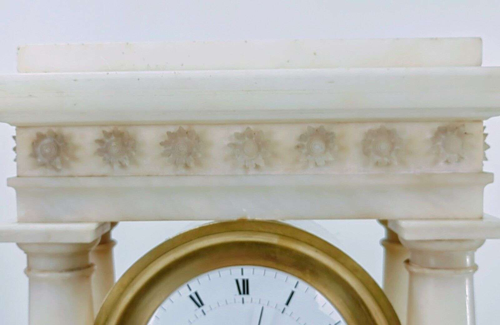 RESERVIERT!!! Empire Präzisionsuhr Pendule Portaluhr Regulateur mit Scherenhemmung c. 1810 – Detail