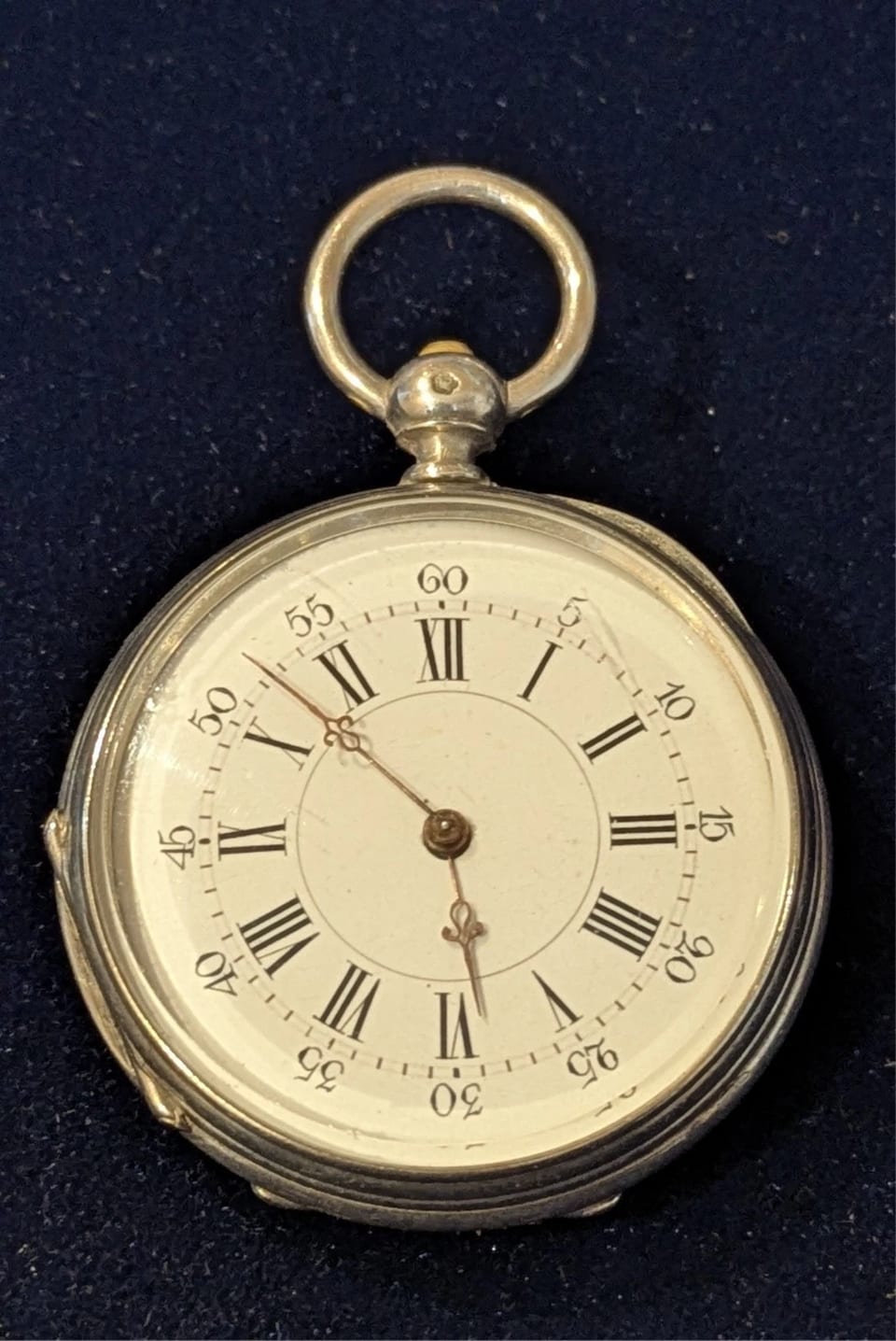 Petite montre de poche à clé en argent, vers 1870, échappement à cylindre, en état de marche