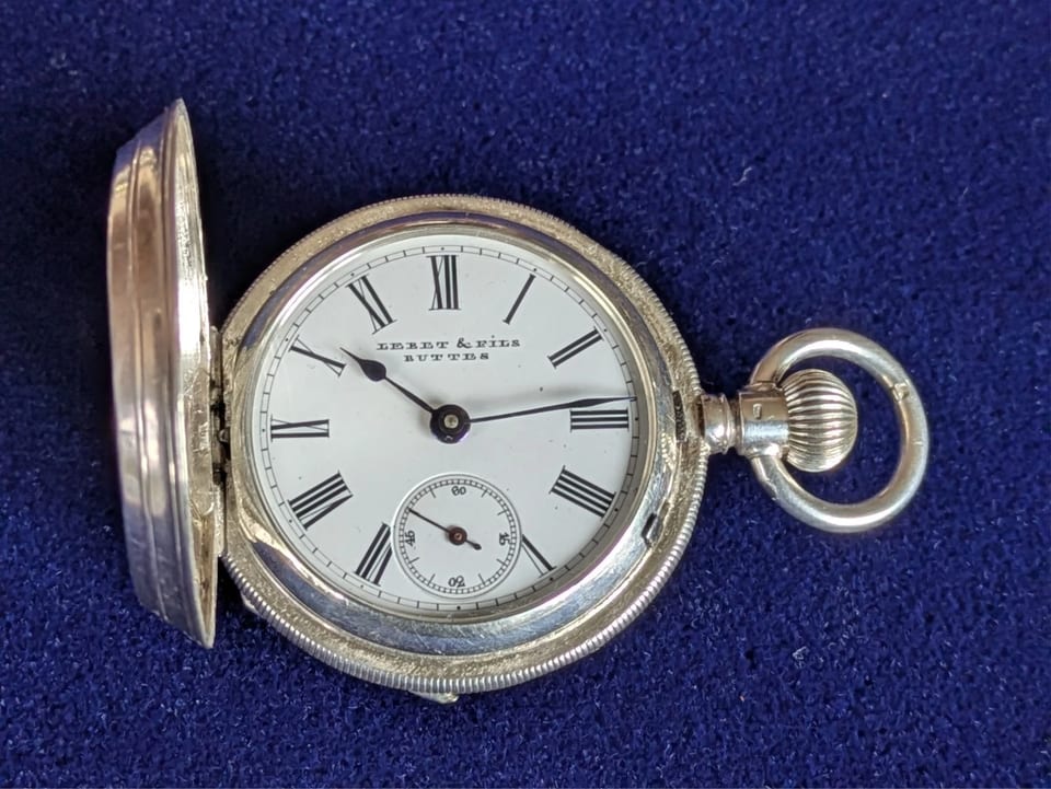 Montre de poche suisse à clé « Savonett », argentée, vers 1894, échappement à ancre, en état de marche