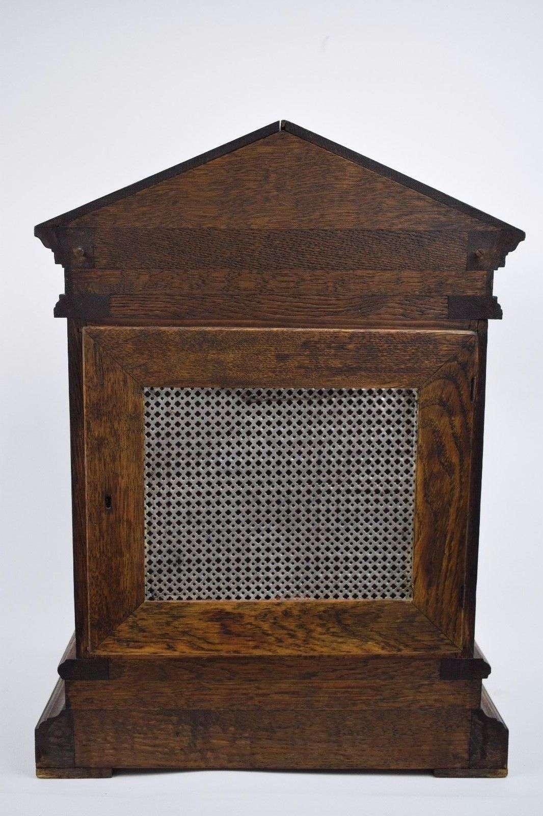 Tischuhr Clock Winterhalder & Hofmeier Westminster/Whittington Spielwerk mit 8 Glocken/4 Spiralgongs Kette Schnecke – Rückseite
