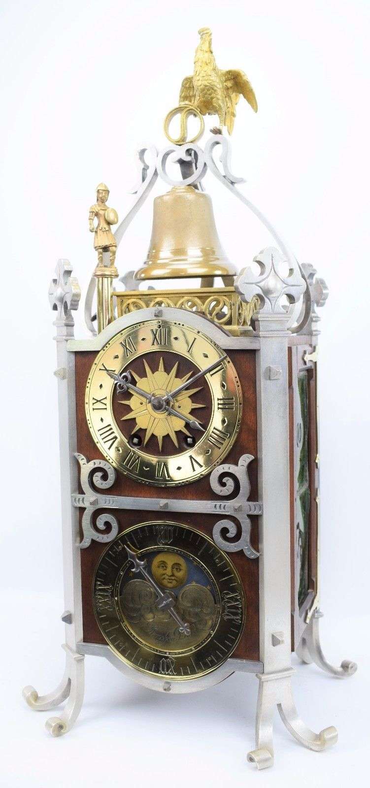 Große Türmchenuhr mit Mondphase Planchon Paris um 1890 – Detail