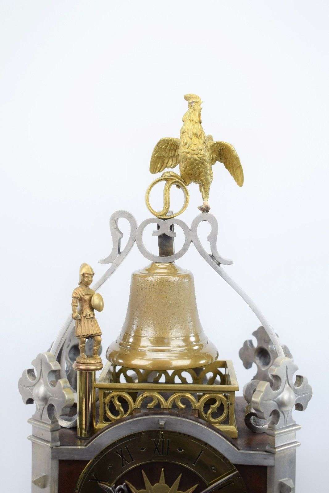 Große Türmchenuhr mit Mondphase Planchon Paris um 1890 – Detail