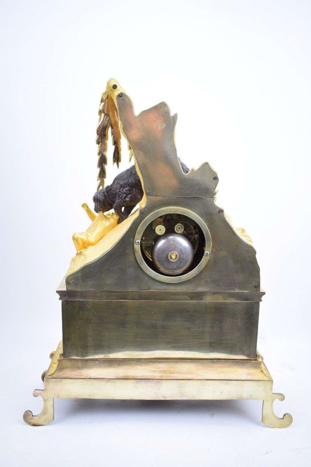 Feine Ch.X Pendule Kaminuhr feuervergoldete Bronze Paris um 1828 Gay a Paris – Detail