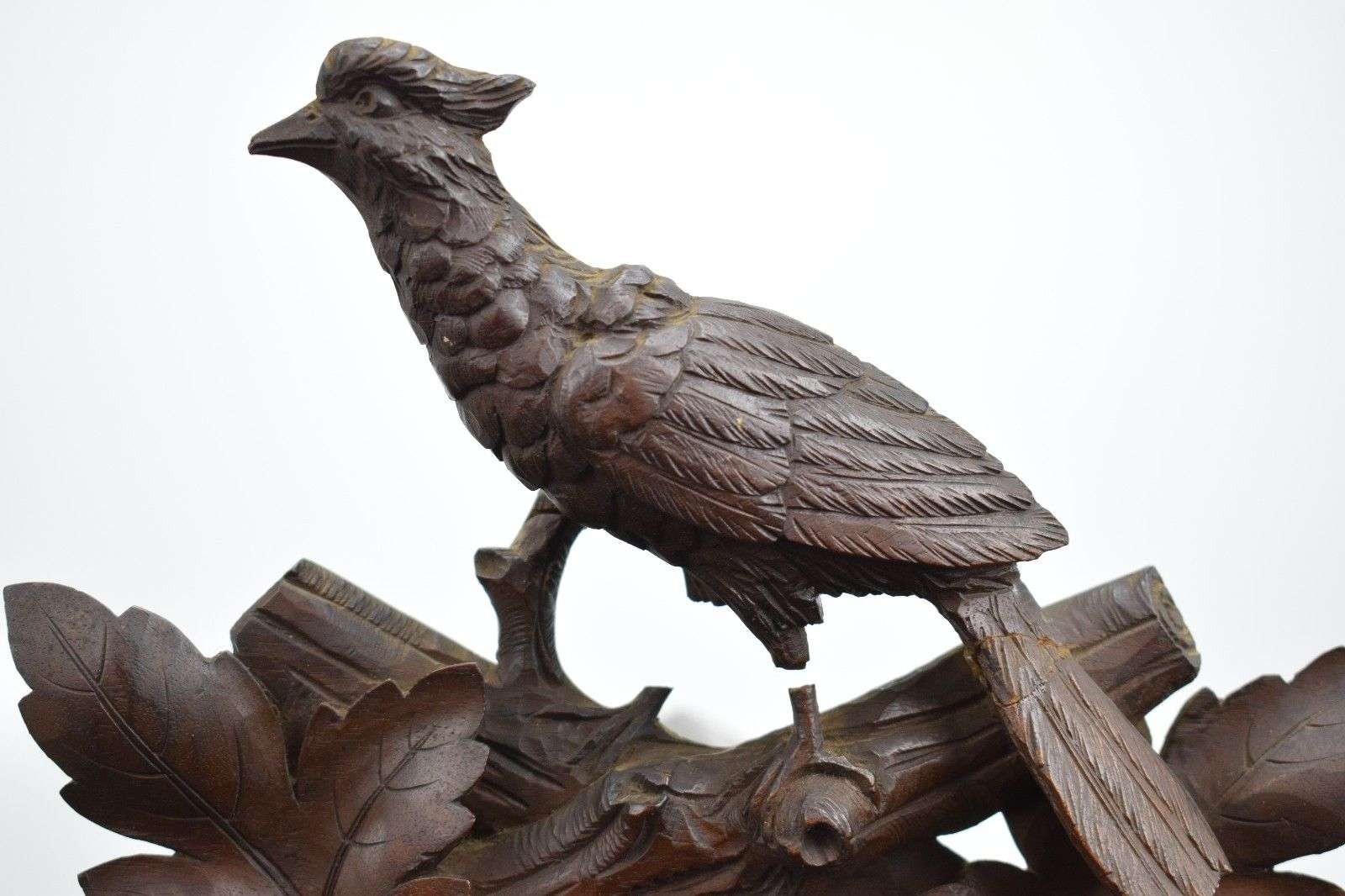 Seltene hochwertige Kuckucksuhr Cuckoo clock Beha? 3xSchnecke Fusee um 1880 – Detail