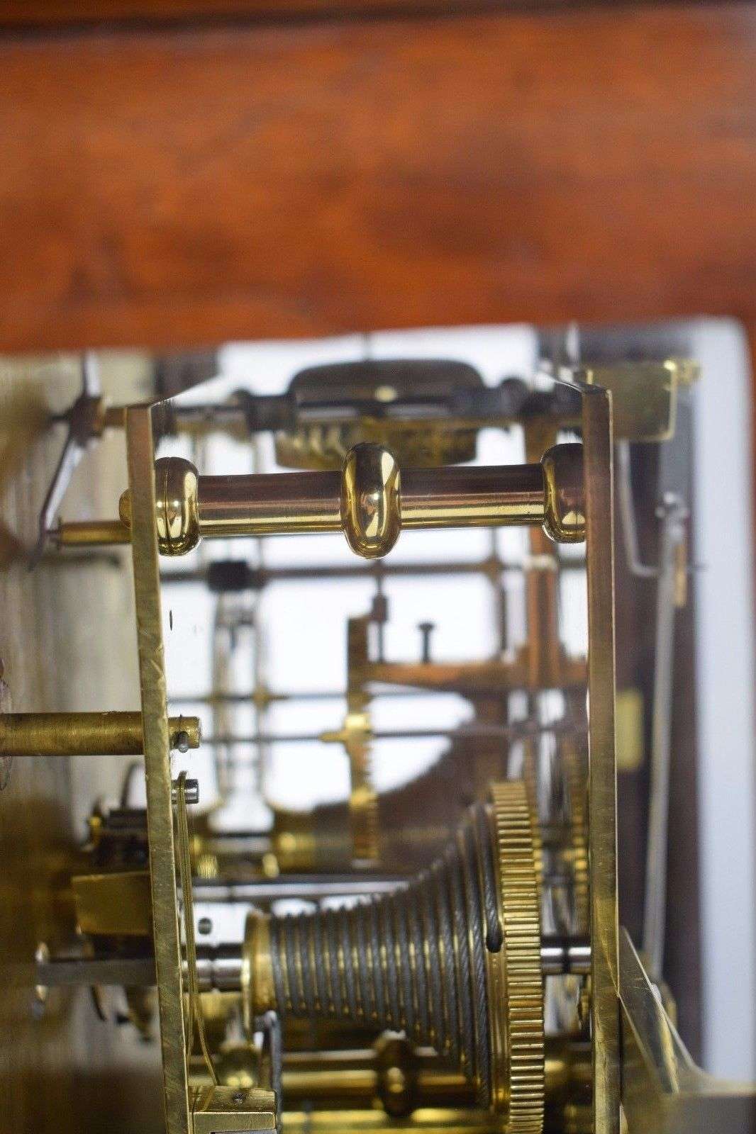 Kaminuhr Tischuhr Bracket Clock Camerer & Co. Bloomsbury mit Spindelhemmung 1790 – Detail